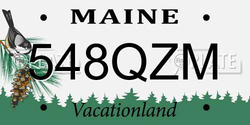 548QZM Maine License Plate