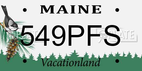 549PFS Maine License Plate