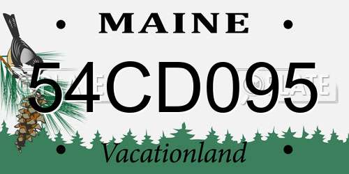 54CD095 Maine License Plate