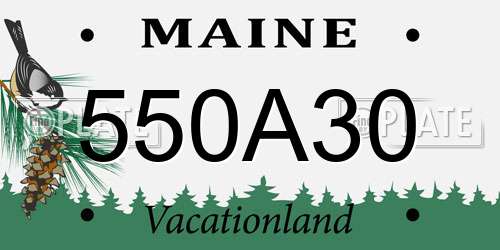 550A30 Maine License Plate