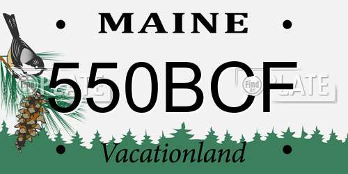 550BCF Maine License Plate