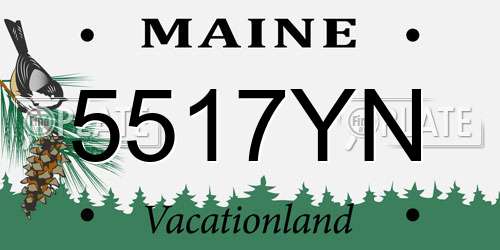5517YN Maine License Plate