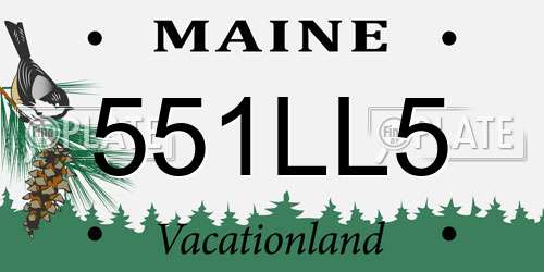 551LL5 Maine License Plate
