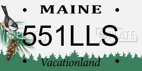 551LLS Maine License Plate