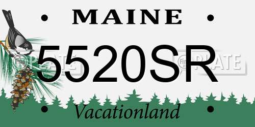 5520SR Maine License Plate