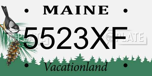 5523XF Maine License Plate
