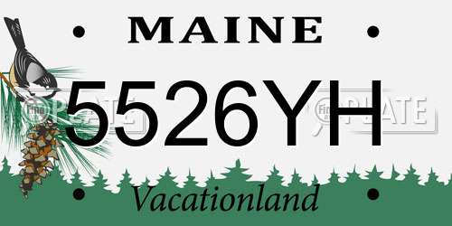 5526YH Maine License Plate