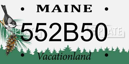 552B50 Maine License Plate