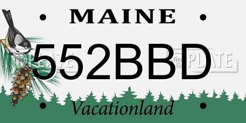 552BBD Maine License Plate