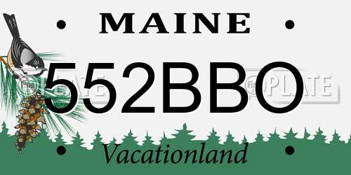 552BBO Maine License Plate