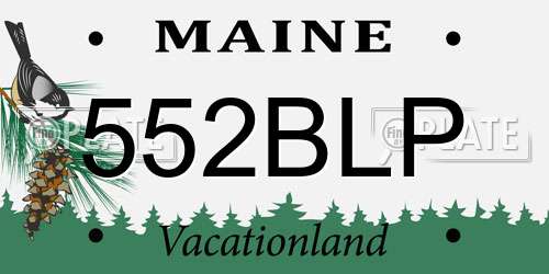 552BLP Maine License Plate