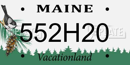 552H20 Maine License Plate
