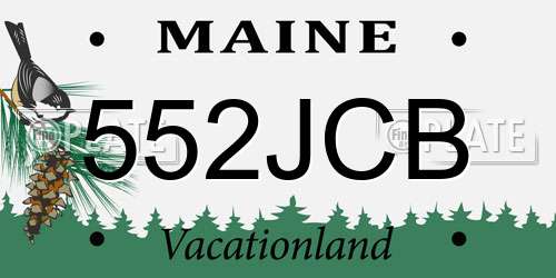 552JCB Maine License Plate