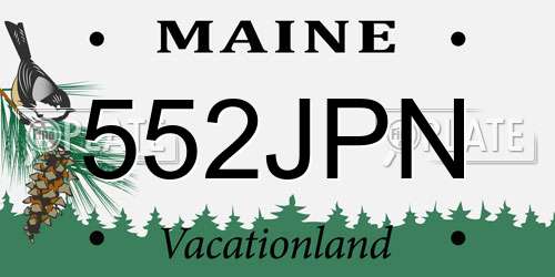 552JPN Maine License Plate
