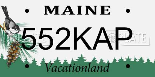 552KAP Maine License Plate