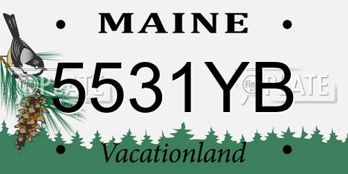 5531YB Maine License Plate