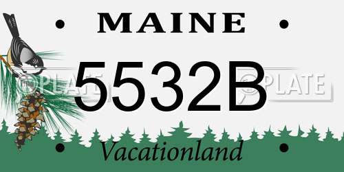 5532B Maine License Plate