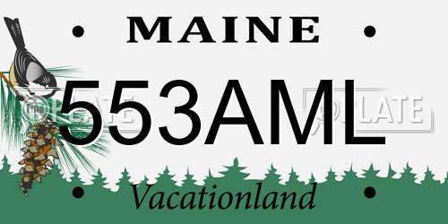553AML Maine License Plate