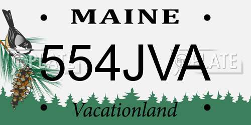 554JVA Maine License Plate