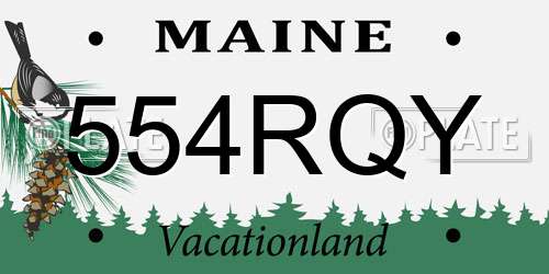 554RQY Maine License Plate
