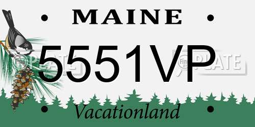 5551VP Maine License Plate
