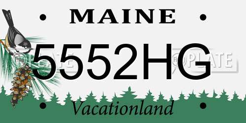 5552HG Maine License Plate
