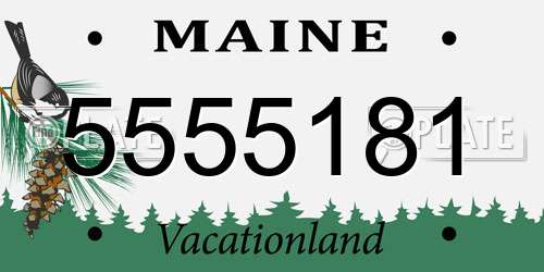 5555181 Maine License Plate
