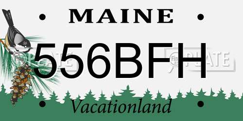 556BFH Maine License Plate