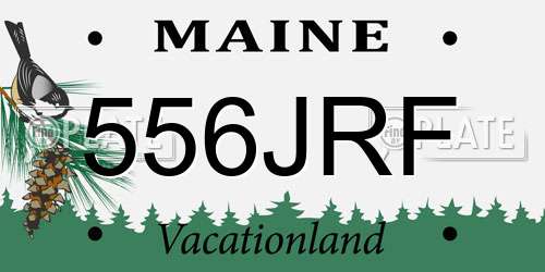 556JRF Maine License Plate