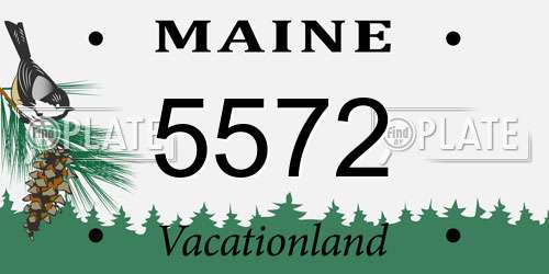 5572 Maine License Plate