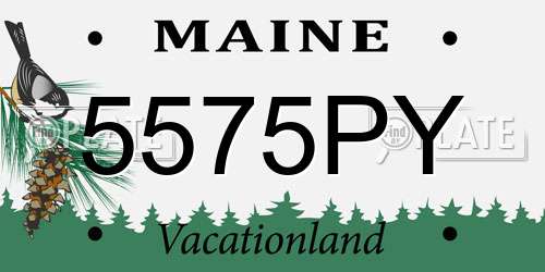 5575PY Maine License Plate