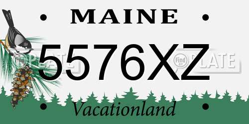 5576XZ Maine License Plate
