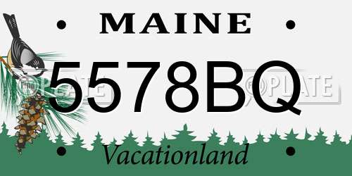 5578BQ Maine License Plate