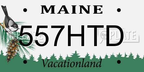 557HTD Maine License Plate