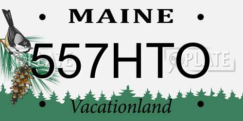 557HTO Maine License Plate