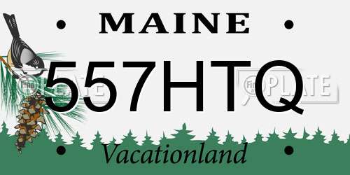 557HTQ Maine License Plate