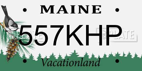 557KHP Maine License Plate