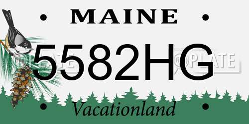 5582HG Maine License Plate