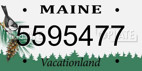5595477 Maine License Plate
