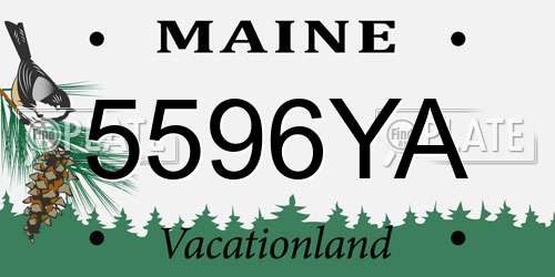 5596YA Maine License Plate