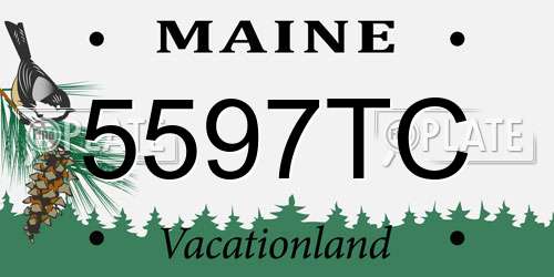 5597TC Maine License Plate