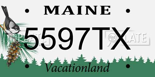 5597TX Maine License Plate