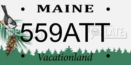 559ATT Maine License Plate