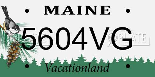 5604VG Maine License Plate