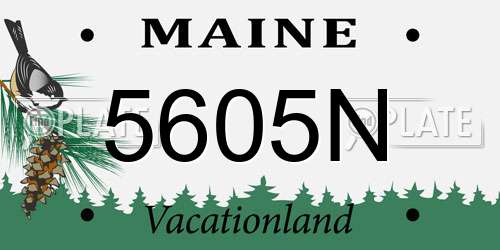 5605N Maine License Plate