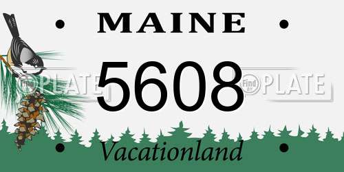 5608 Maine License Plate