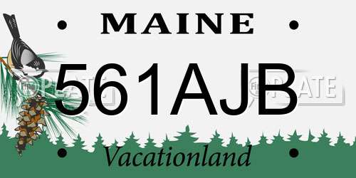 561AJB Maine License Plate