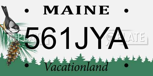 561JYA Maine License Plate