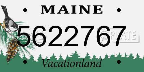 5622767 Maine License Plate