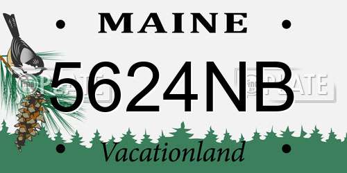 5624NB Maine License Plate